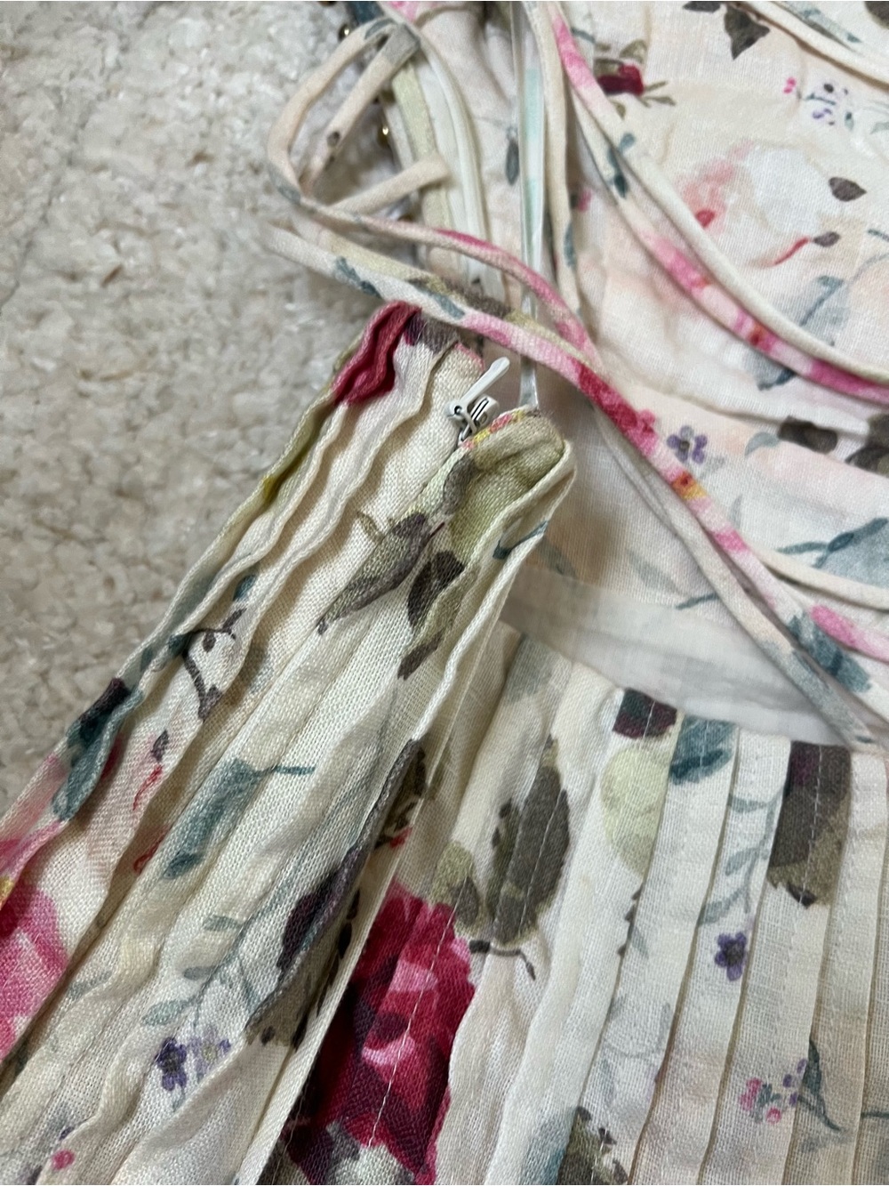 Zimmermann Runway Mischief Floral Corset Linen Dress Sz AU 2 US S-M - Picture 7 of 10